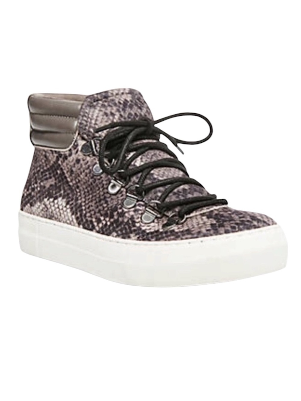 Madden Girl High Top Sneakers Gray Snake Print Boot Sneakers Women’s Size 8.5